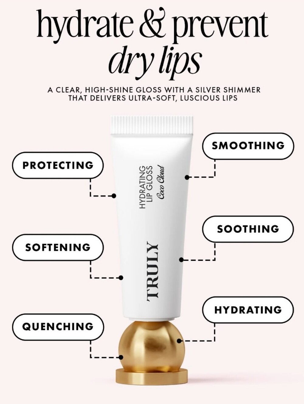 Truly Hydrating Tinted Lip Gloss In Coco Cloud BNIB